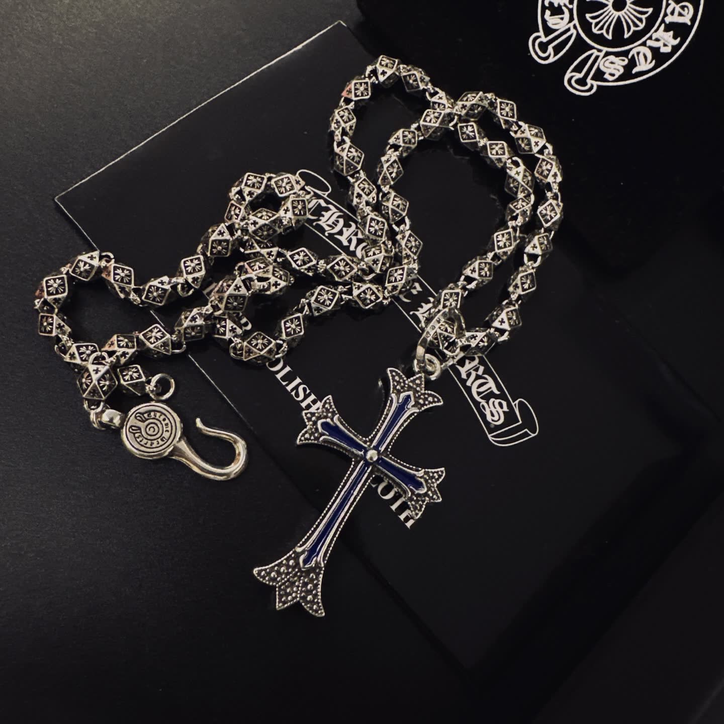 Chrome Hearts The Hearts Truth Silver Cross Necklace